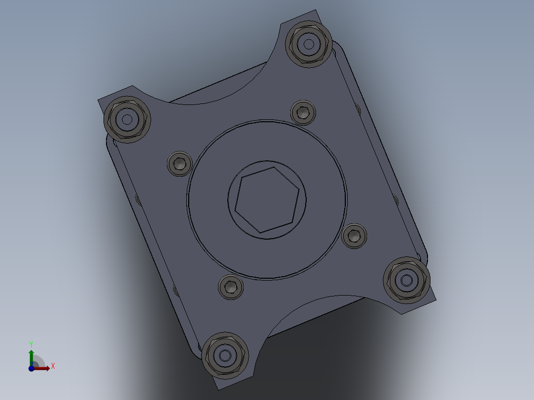超声电机星型减速器传动器的设计前视图