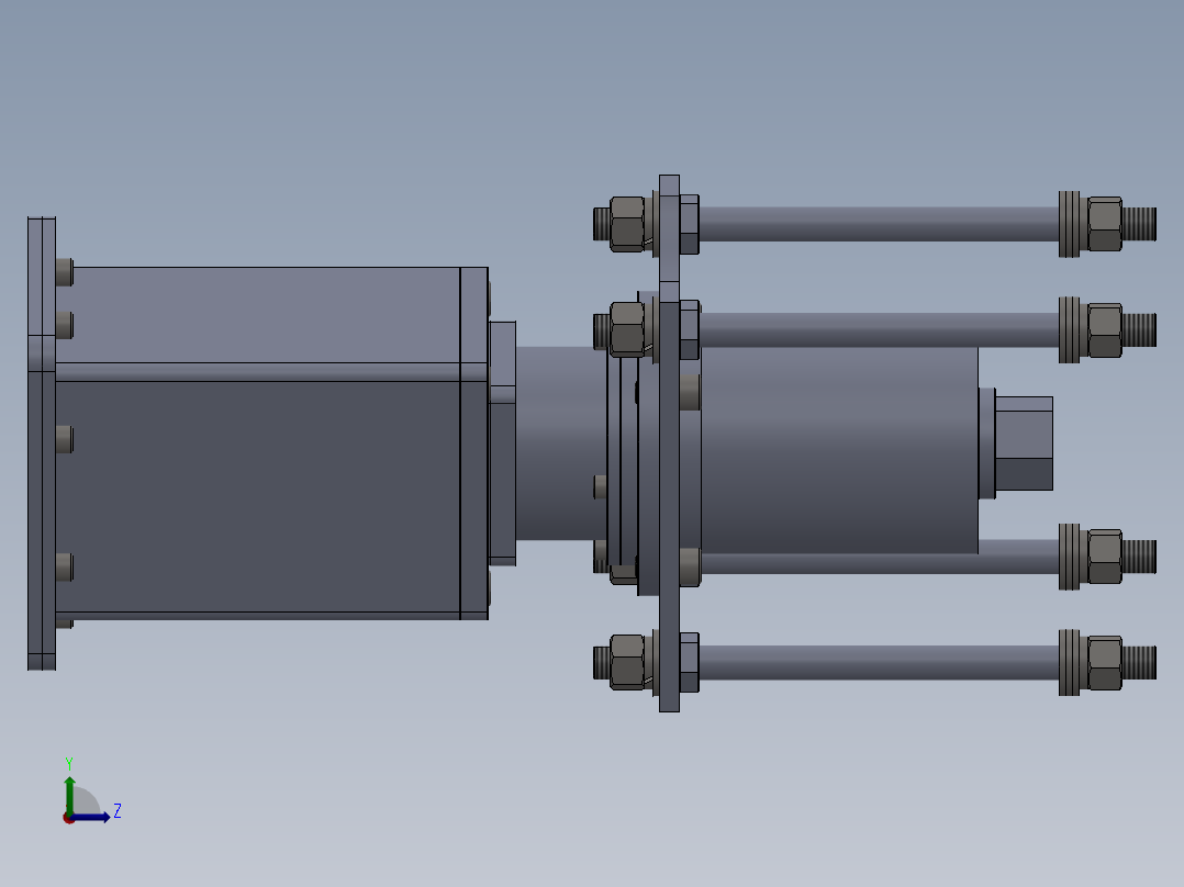 超声电机星型减速器传动器的设计左视图