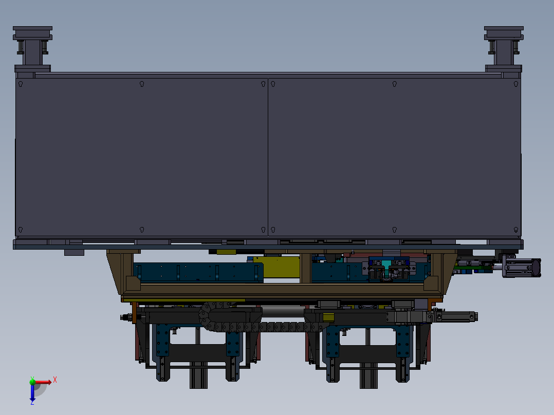 激光焊接夹具工装设备sw17俯视图