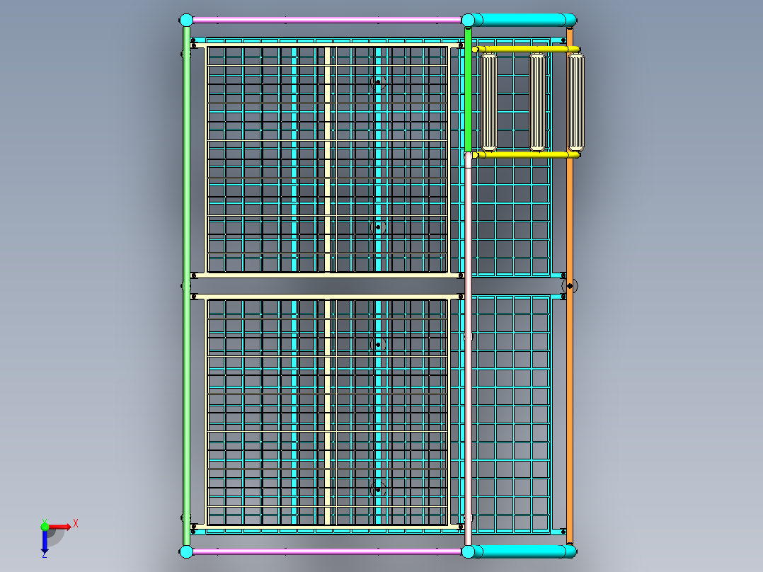 钢质双层床SW2013俯视图