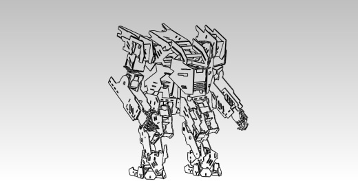 MECHBOT2.1.0机器人拼装模型激光雕刻图纸 dxf slddrw格式缩略图