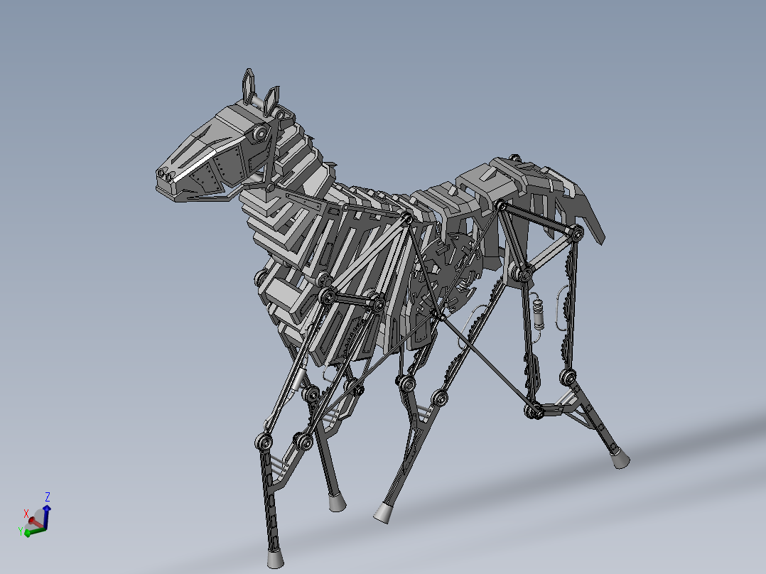 木牛流马动画，机械马，含模型源文件