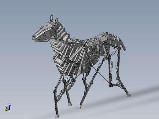 木牛流马动画，机械马，含模型源文件