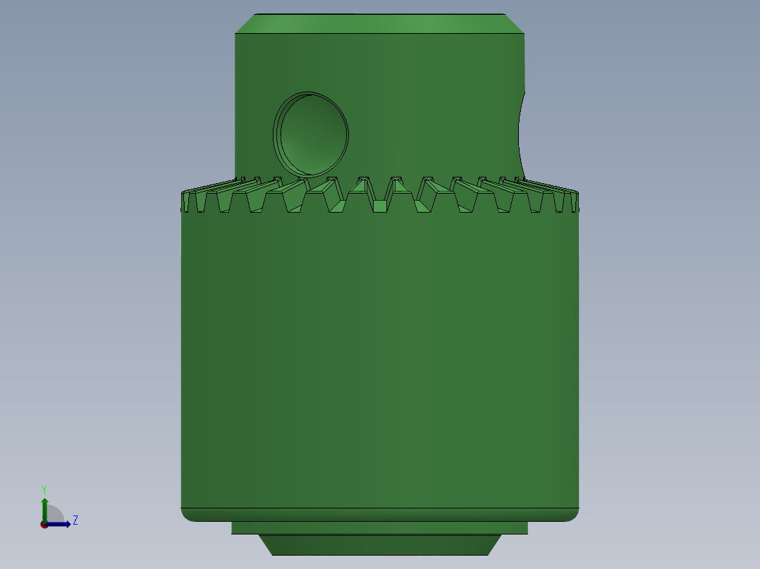 夹头3d模型左视图