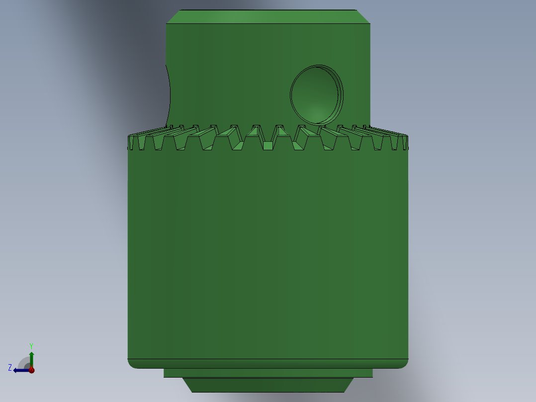 夹头3d模型右视图