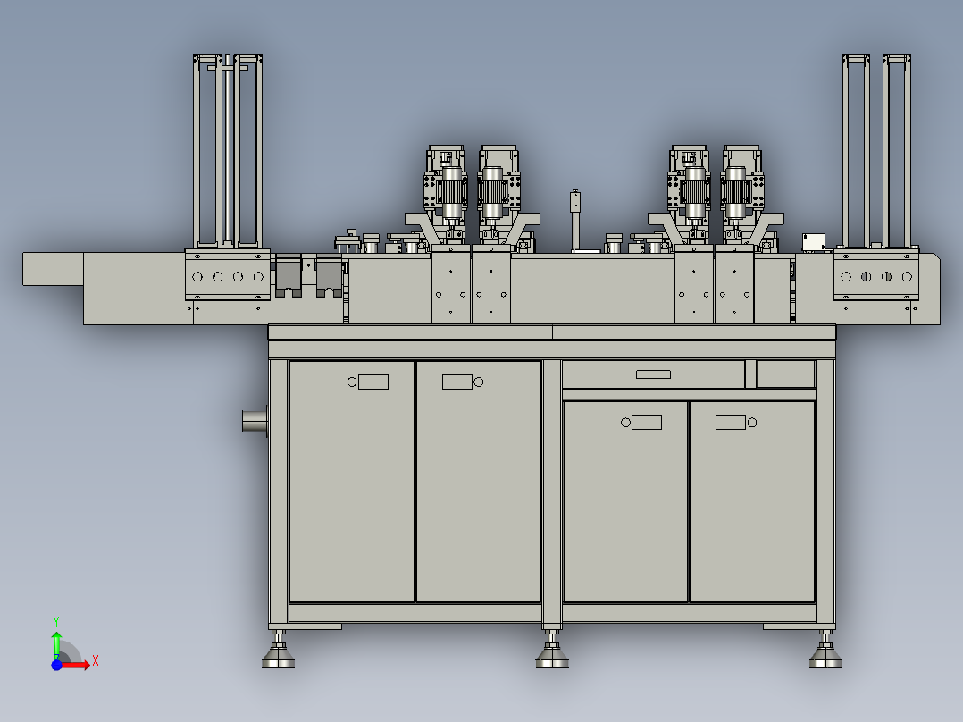 自动化卡片洗槽机前视图