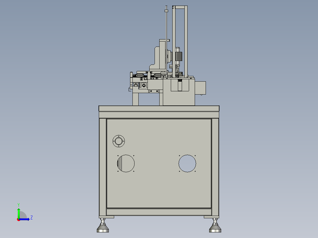 自动化卡片洗槽机左视图