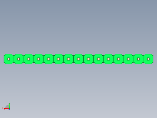 彩色公头100mil（2.54mm）系列-DS1021_green_1x15p_100mil_Type1_rev1.0后视缩略图