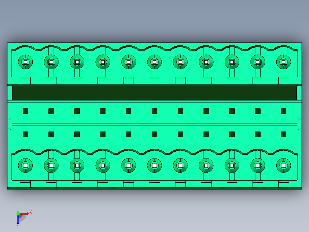 DEGSON 2EDG 系列 5.0mm 可插拔接线端子组-2EDGVH-5.0-22P-14-00AH俯视图