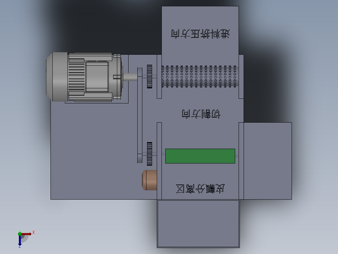 玉米秸秆分离机俯视图