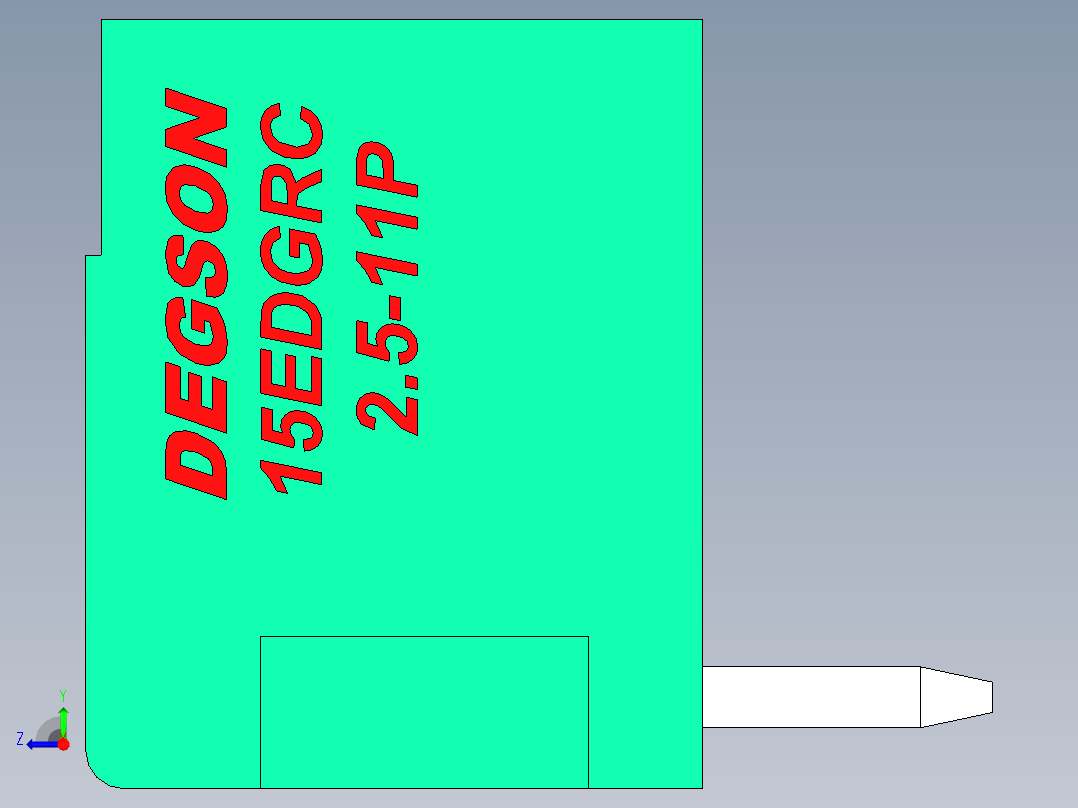 DEGSON 15EDG 系列 2.5mm 接线端子包-15EDGRC-2.5-11P-14-00AH右视图