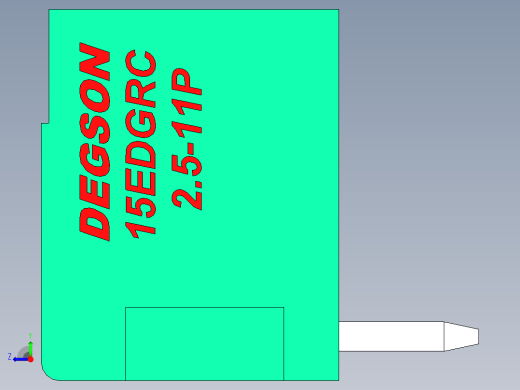 DEGSON 15EDG 系列 2.5mm 接线端子包-15EDGRC-2.5-11P-14-00AH右视缩略图