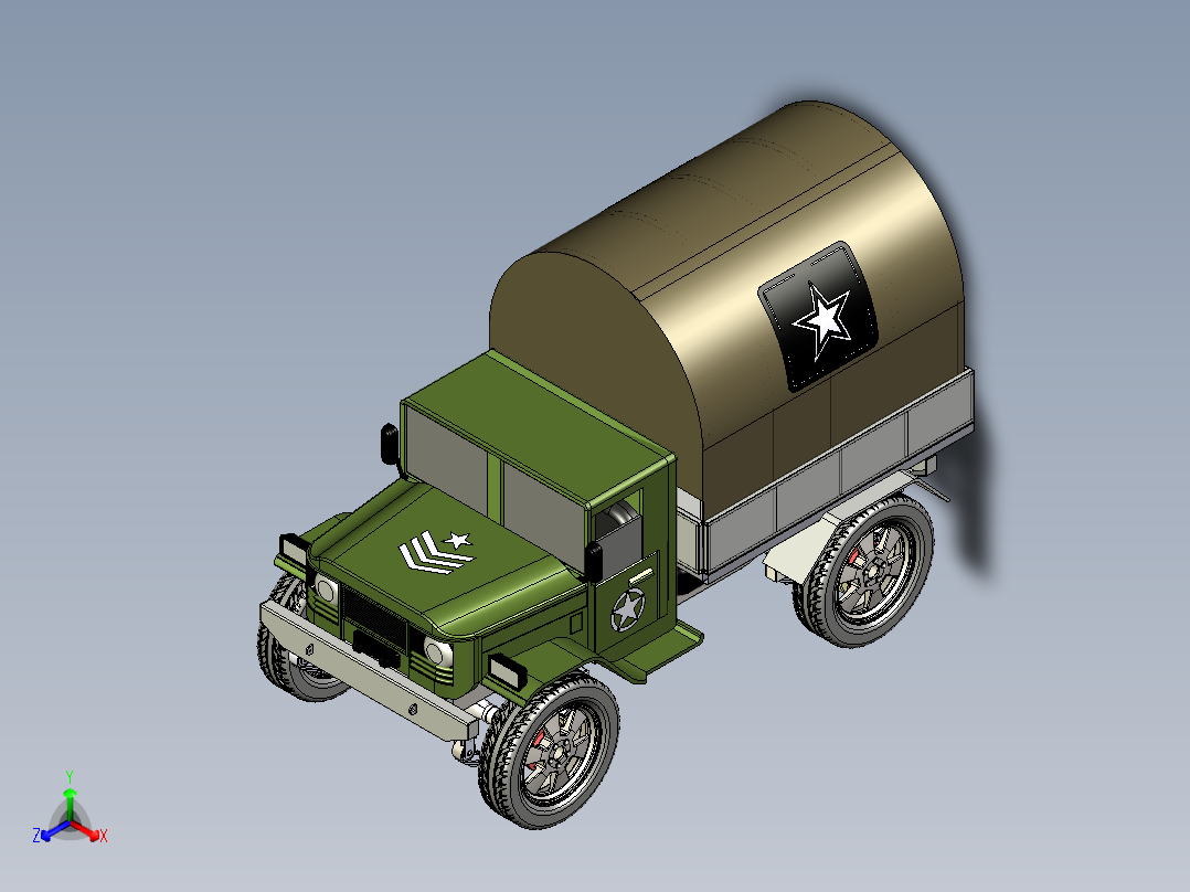 47-老式J用卡车 3d模型图纸