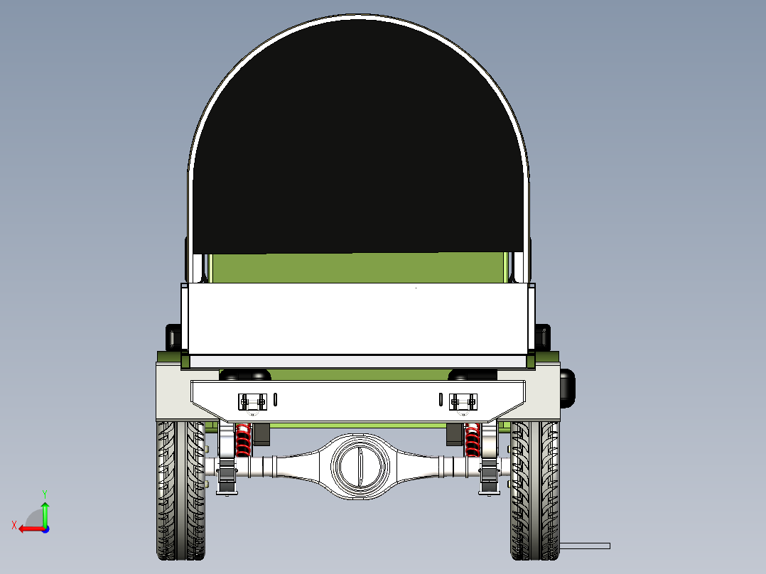 47-老式J用卡车 3d模型图纸后视图
