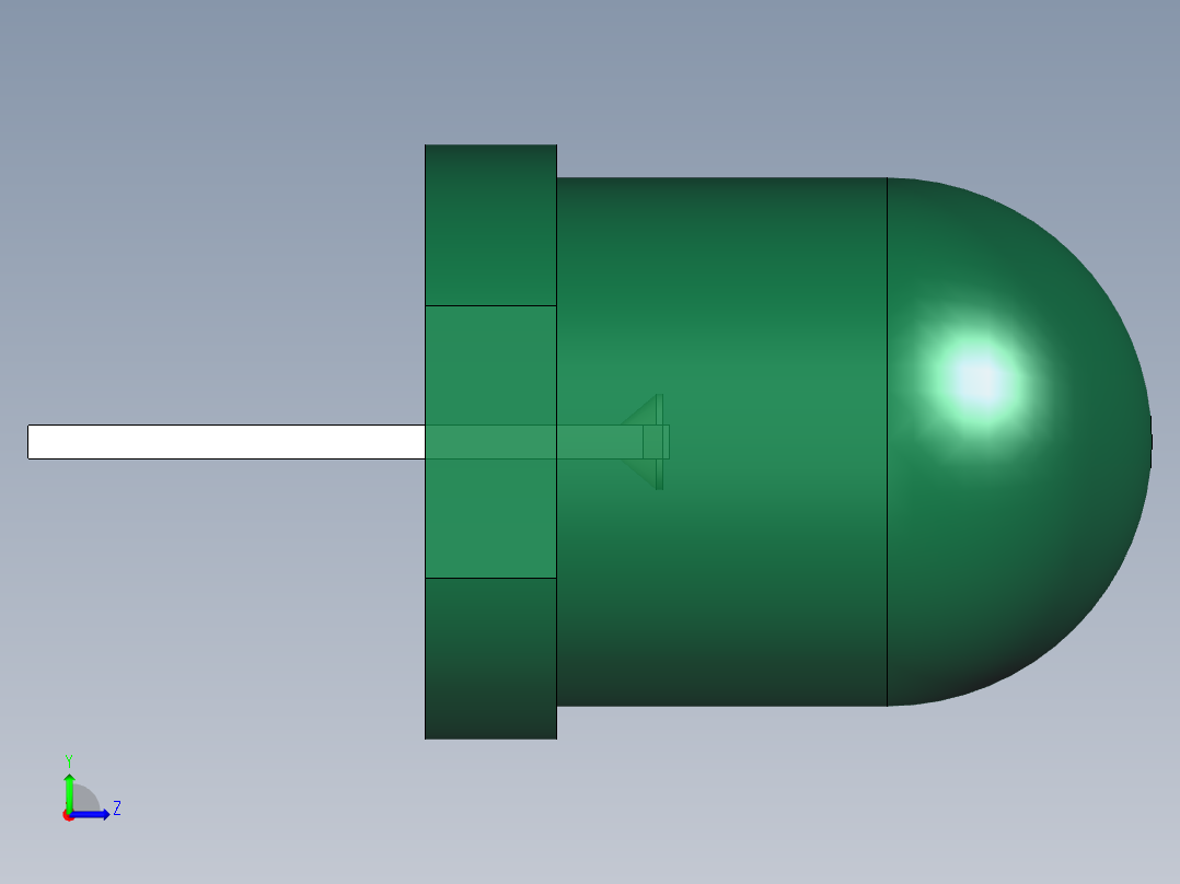 LED_Round_Green1_D8.0mm左视图