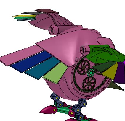 机械朋克风格鸟