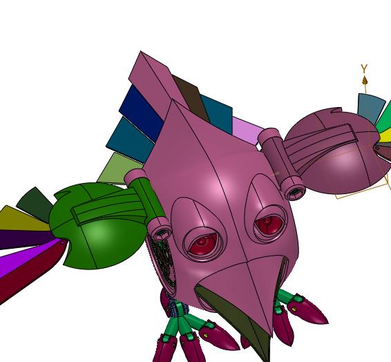 机械朋克风格鸟