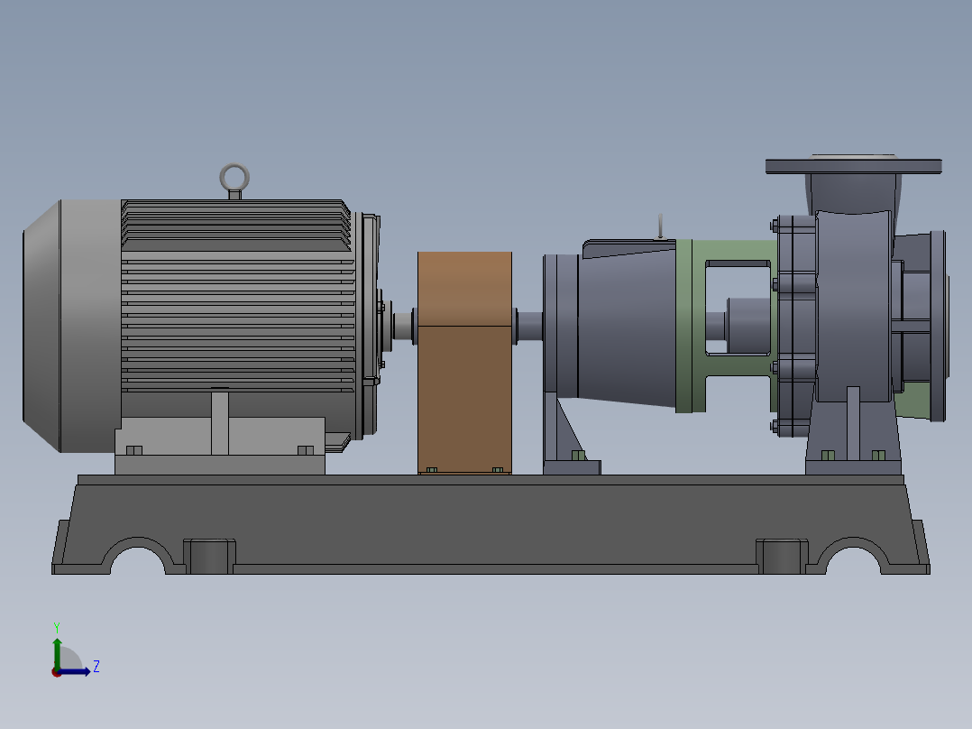 IHF型氟塑料合金离心泵[IHF80-65-160]左视图