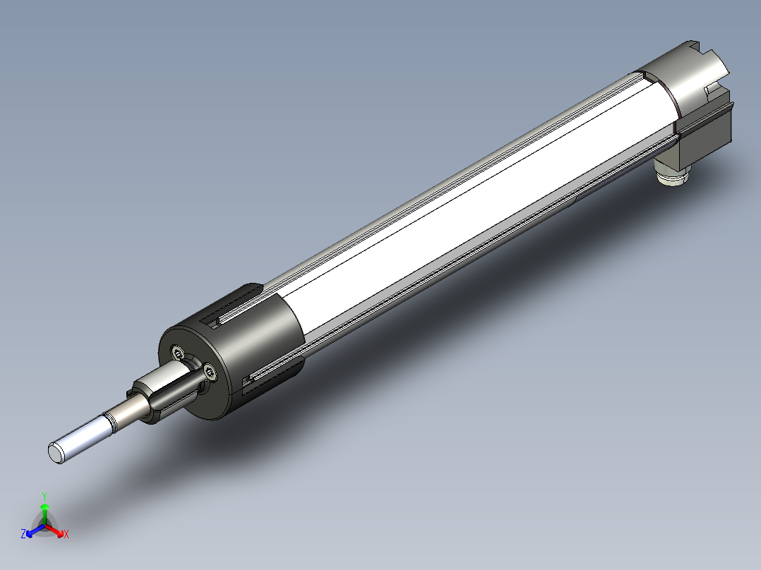 NOVOTECHNIK直线位移传感器TEX 系列 带拉杆正等轴测图