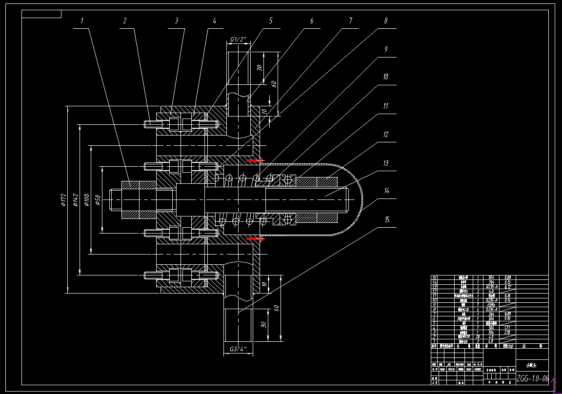 转鼓连续过滤机装配图cad==1201906