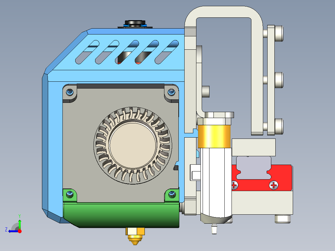 Creality Ender 7 X3d打印机打印头右视图