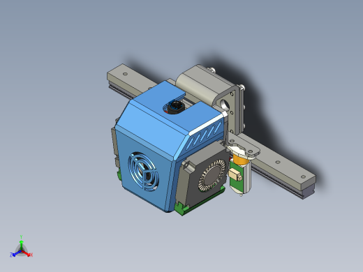 Creality Ender 7 X3d打印机打印头正等轴测缩略图