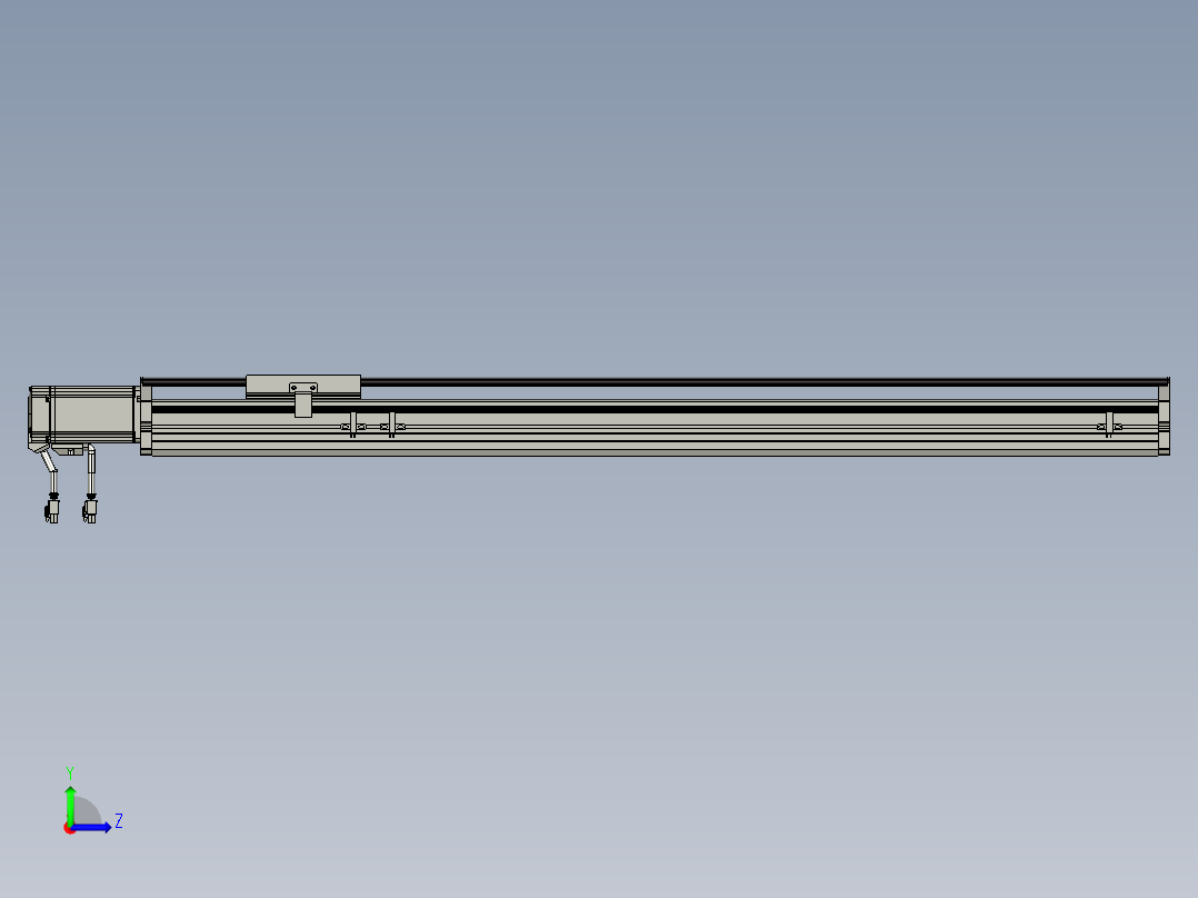 东锦丝杆传动-直线滑台模组DH120-C-S800-BC-P400W-C3左视图