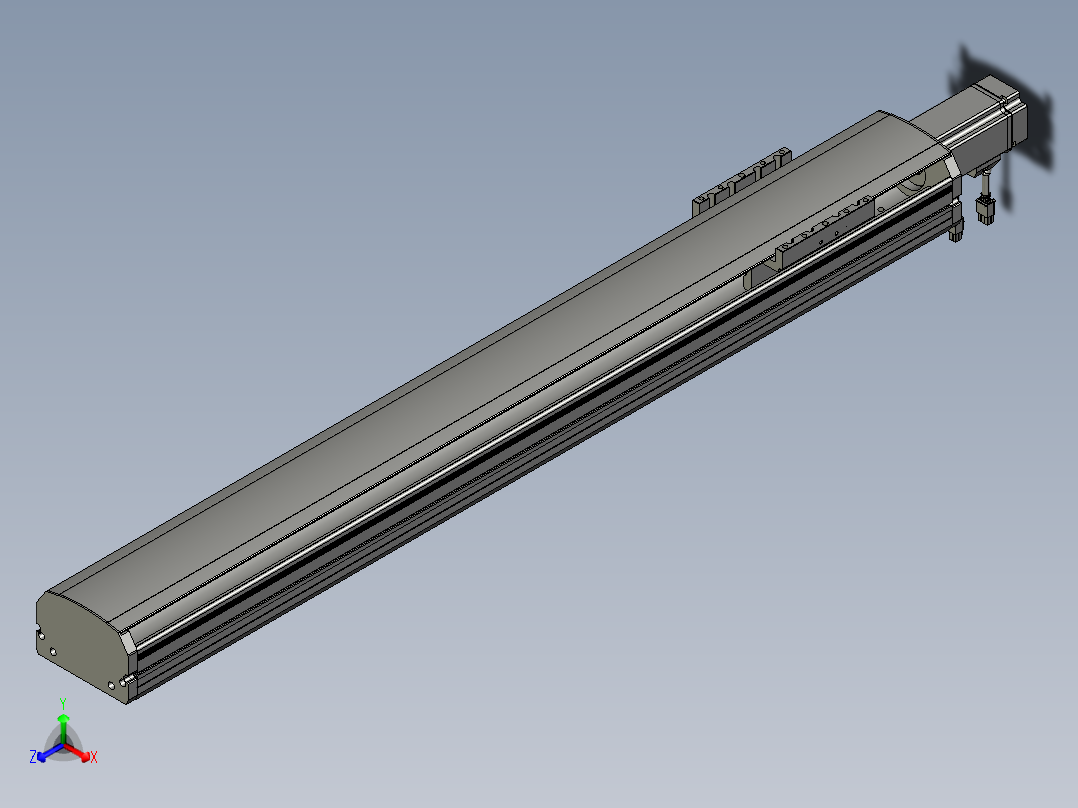 东锦丝杆传动-直线滑台模组DH120-C-S800-BC-P400W-C3正等轴测图