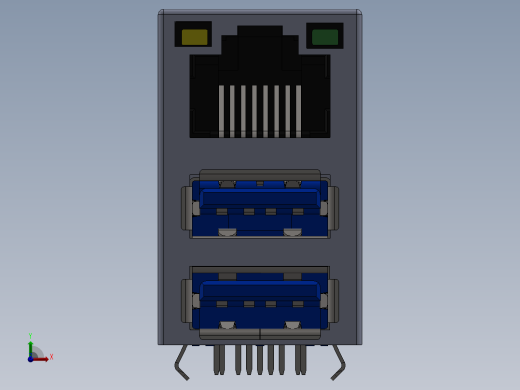 Rj45双usb组件前视缩略图
