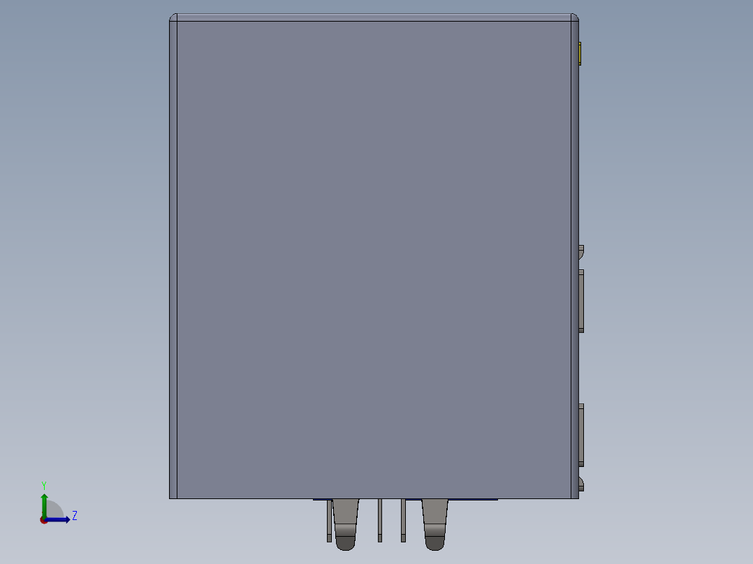 Rj45双usb组件左视图