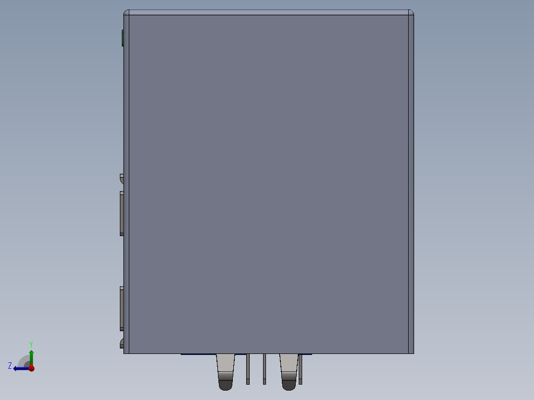 Rj45双usb组件右视图