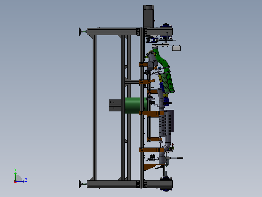 手操作贴膜设备左视图