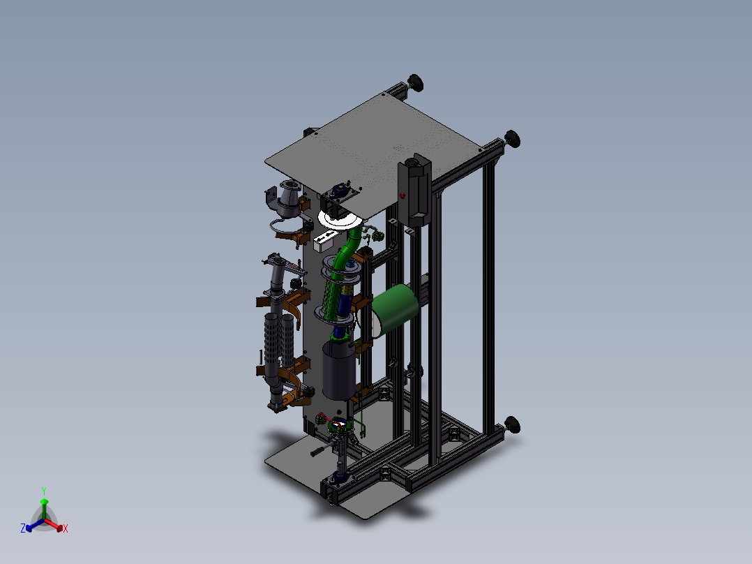 手操作贴膜设备正等轴测图