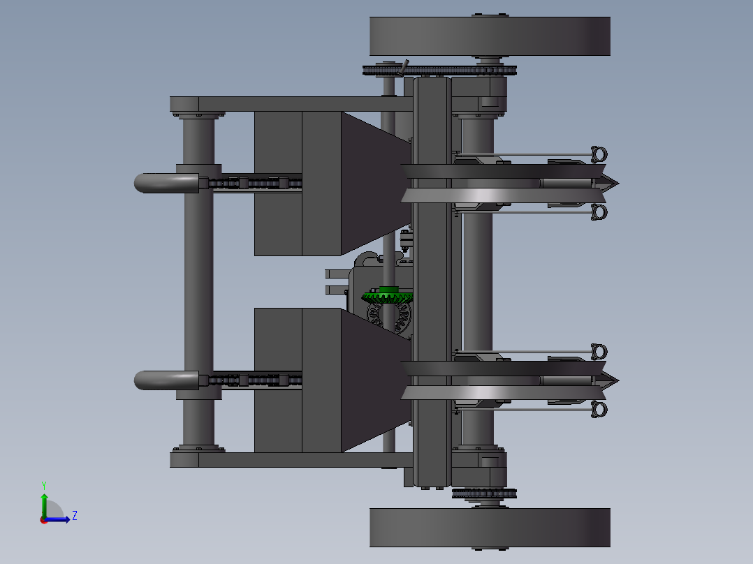 马铃薯播种机（CAD）左视图