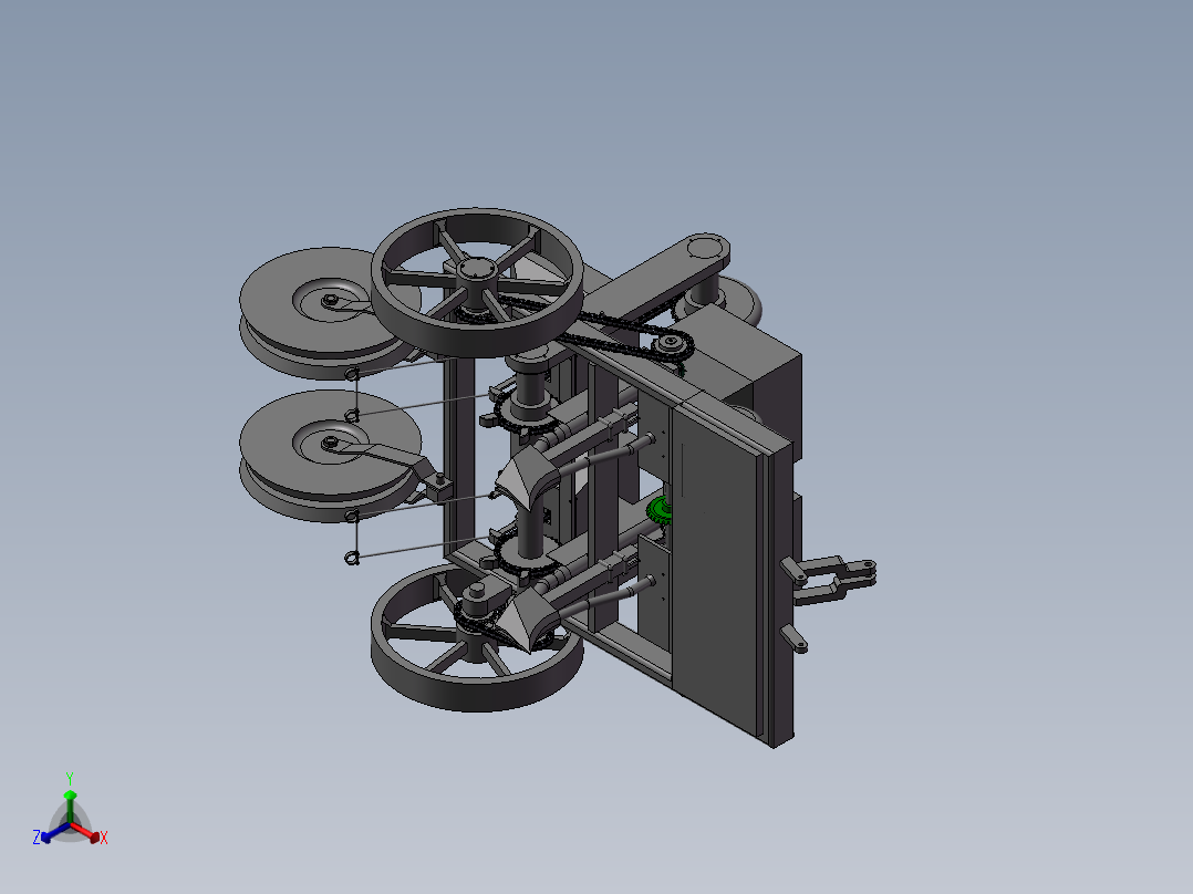 马铃薯播种机（CAD）正等轴测图