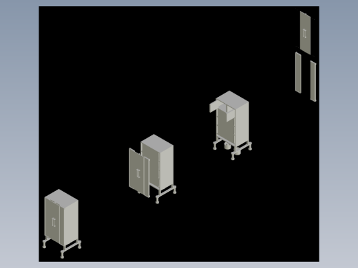 可折叠柜门的配电柜
