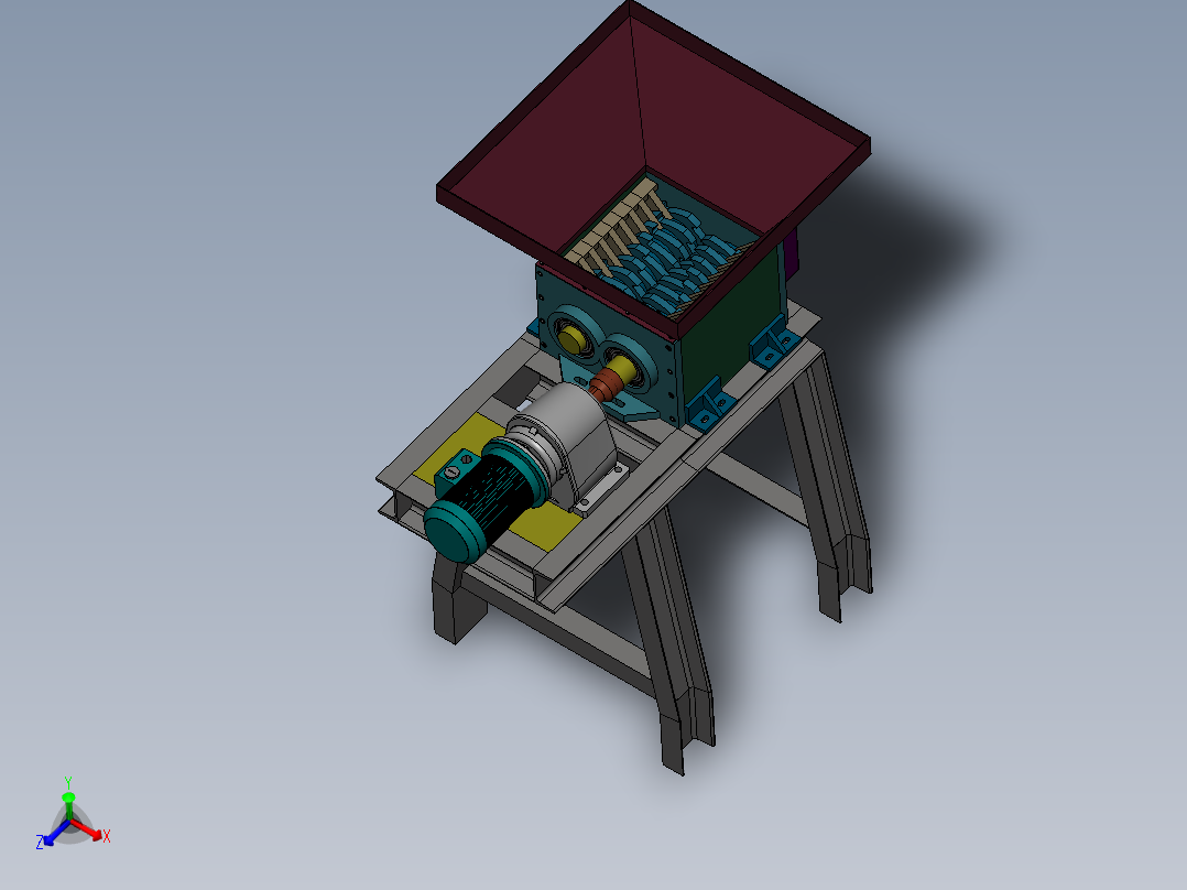 厨房垃圾粉碎机SW三维图363205==26