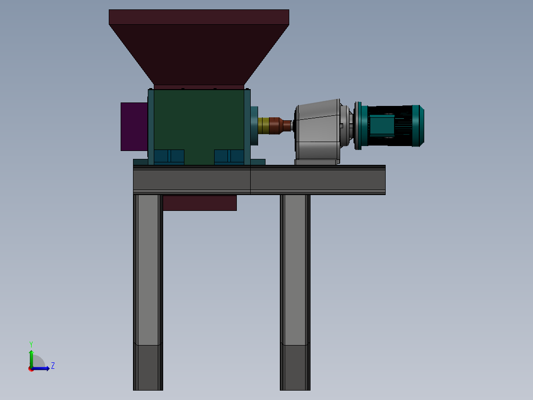 厨房垃圾粉碎机SW三维图363205==26左视图