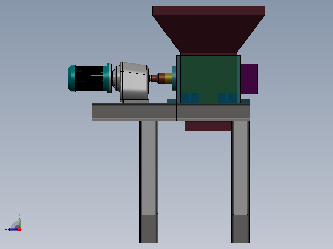 厨房垃圾粉碎机SW三维图363205==26右视图