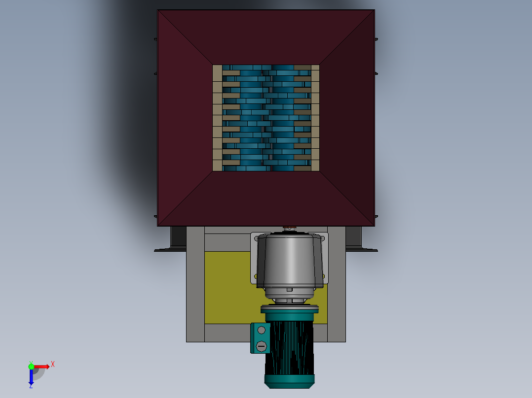 厨房垃圾粉碎机SW三维图363205==26俯视图