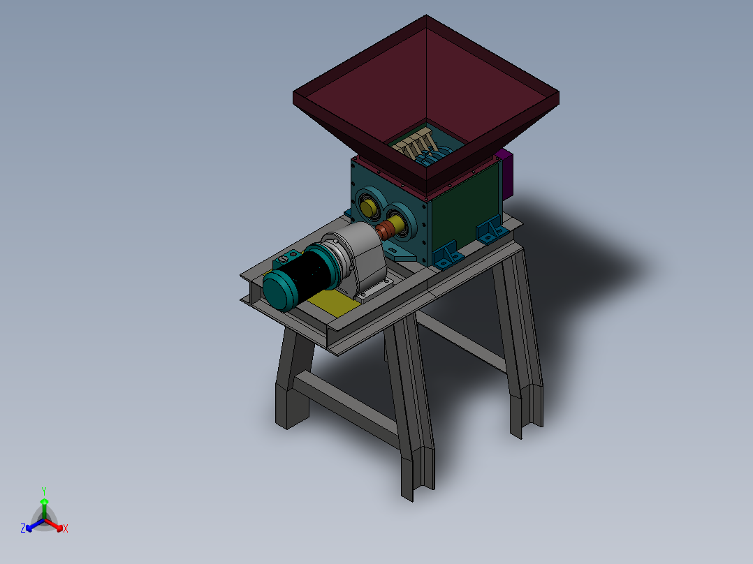 厨房垃圾粉碎机SW三维图363205==26正等轴测图