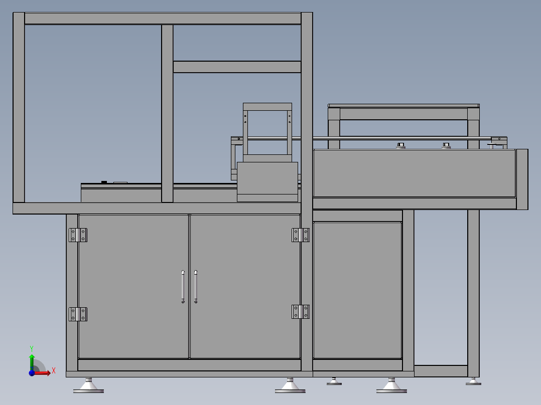 线路板伺服冲孔机前视图