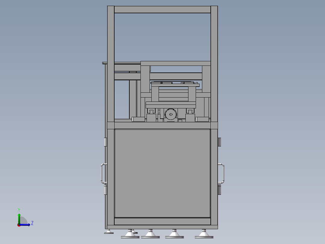 线路板伺服冲孔机左视图