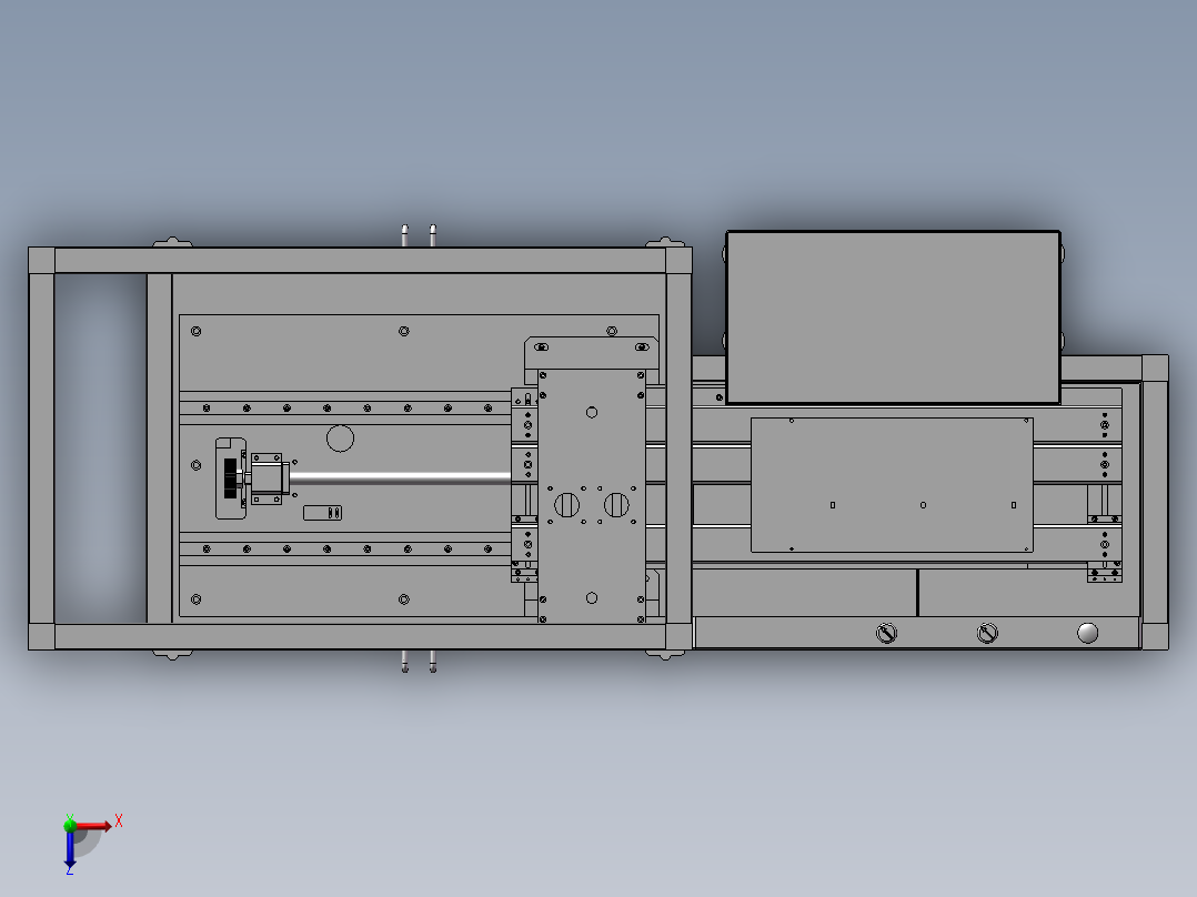 线路板伺服冲孔机俯视图
