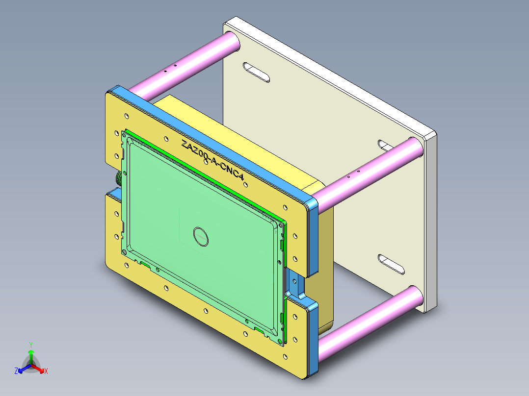 az00-a-笔记本CNC工装夹具三维模型cnc4-0901正等轴测图