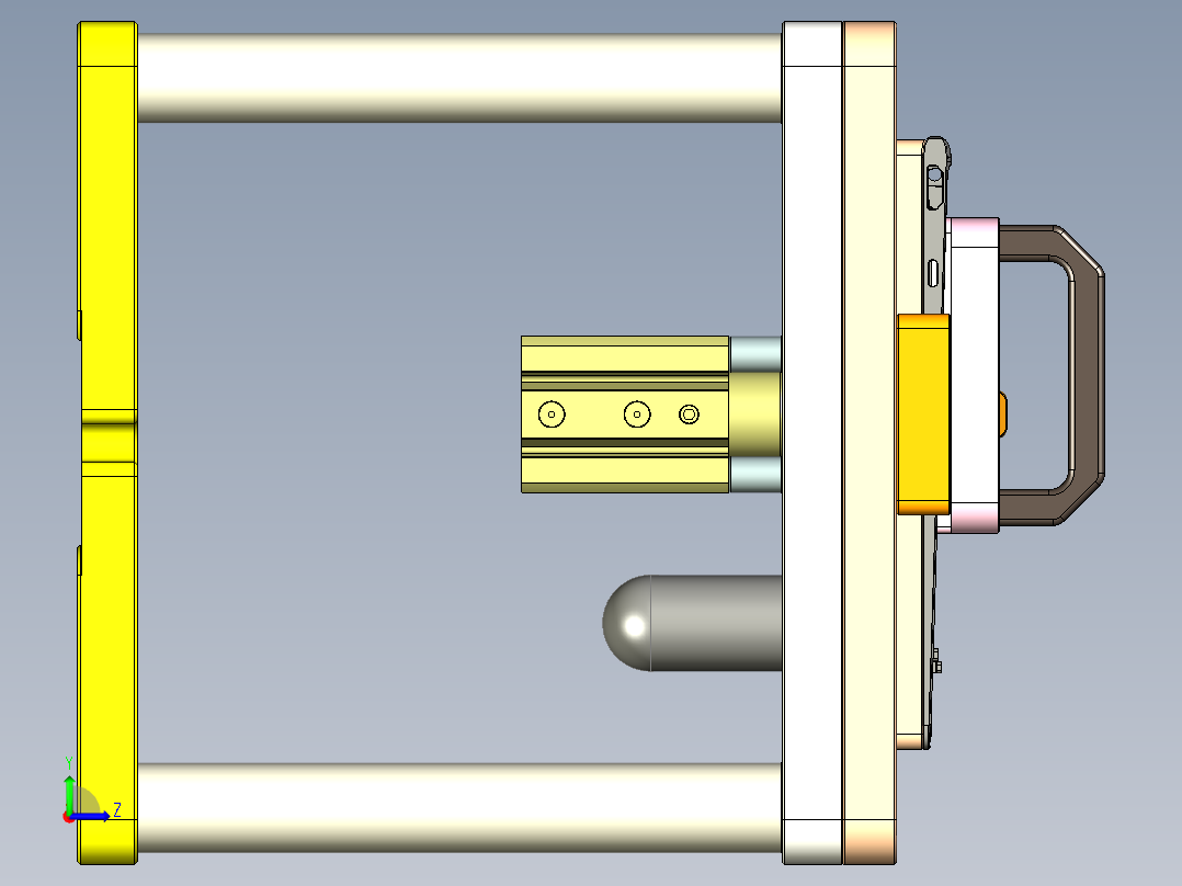 电脑外壳铣阳极挂点治具左视图