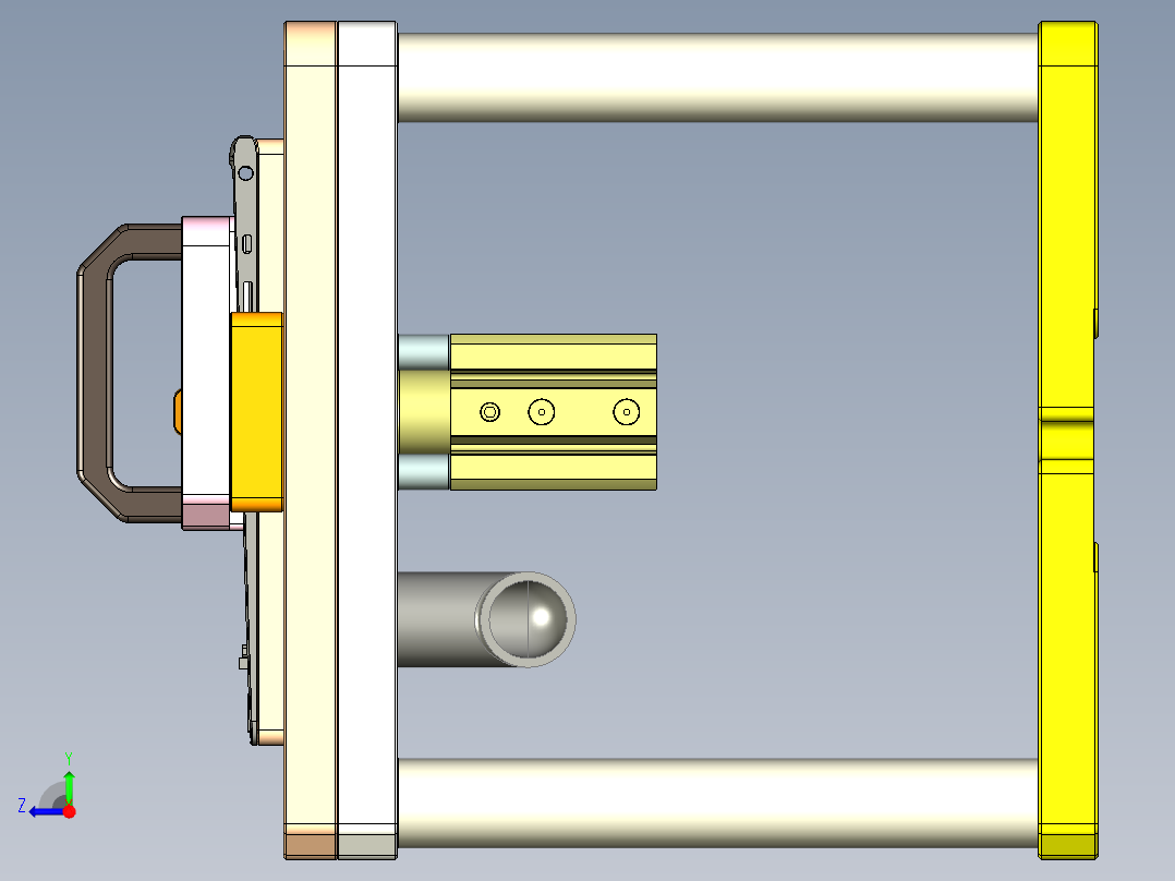 电脑外壳铣阳极挂点治具右视图