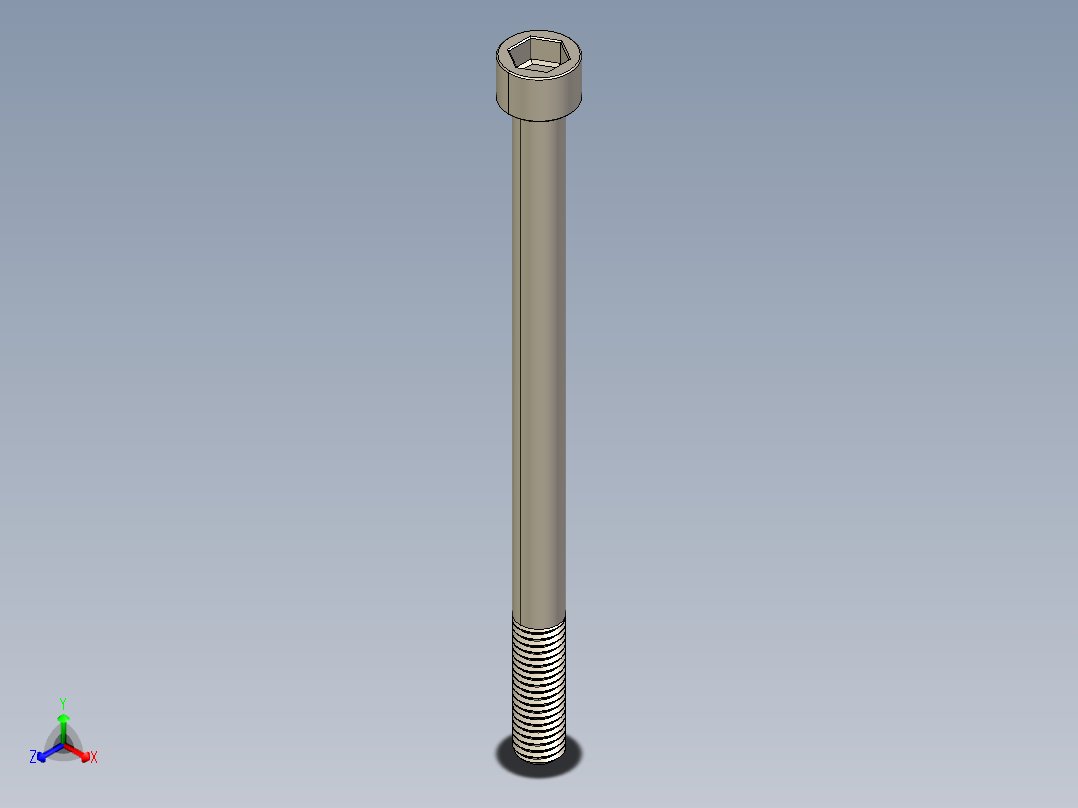 Screw_DIN_912_M10x150_A2.STEP公制内六角螺钉主视图