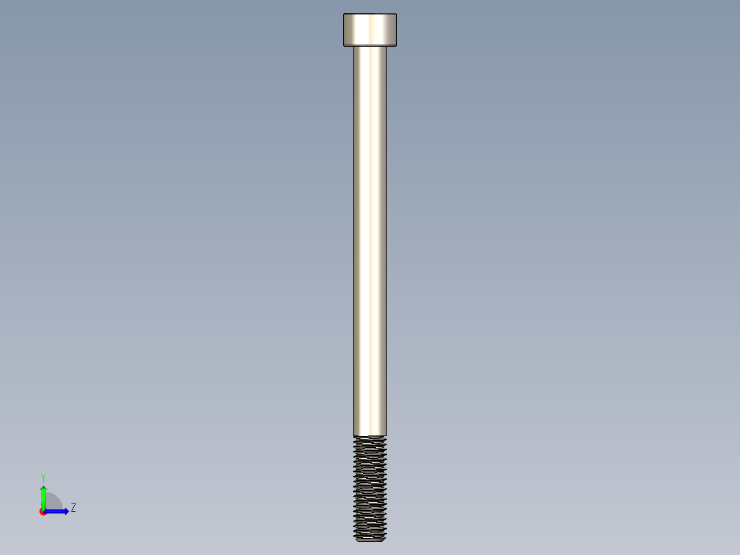 Screw_DIN_912_M10x150_A2.STEP公制内六角螺钉左视图