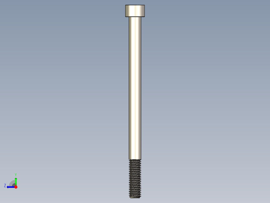 Screw_DIN_912_M10x150_A2.STEP公制内六角螺钉右视图